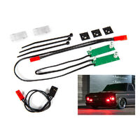 TRAXXAS LED light set, front, complete (red) (includes light harness, power harness, clear lenses (2), zip ties (3)) 38-9496R