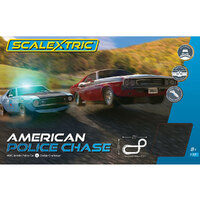 SCALEXTRICTRICTRIC AMERICAN POLICE CHASE SLOT CAR SET - 35-C1405