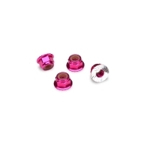 TRAXXAS NUTS ALUMINIUM, FLANGED (4MM) PINK - 38-1747P