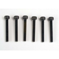 TRAXXAS Header screws, 3x23mm cap hex screws (6) 38-2556
