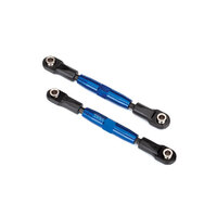 TRAXXAS Camber links, rear (TUBES blue-anodized, 7075-T6 aluminum, stronger than titanium) (73mm) (2)/ rod ends (4)/ aluminum wrench (1) (#2579 3x15 B