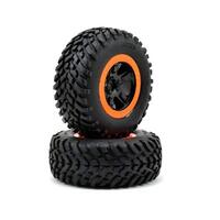 TRAXXAS Tyre & Wheel Assy, Glued (Sct, Black, Orange 4WD)