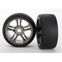 TRAXXAS  TYRES AND WHEELS ASSY REAR - 38-6477