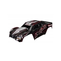 TRAXXAS BODY, X-MAXX, RED (PAINTED, DECALS APPLIED) (ASSEMBLED WITH TAILGATE PROTECTOR)