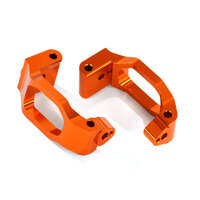 TRAXXAS Caster blocks (c-hubs), 6061-T6 aluminum (orange-anodized), left & right/ 4x22mm pin (4)/ 3x6mm BCS (4)/ retainers (4) 38-8932A
