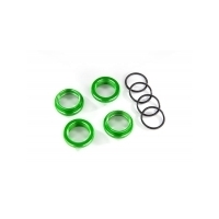 TRAXXAS SPRING RETAINER (ADJUSTER), GREEN-ANOD ALUM, GT-MAXX SHOCKS (4) (ASSEMBLED WITH O-RING) - 38-8968G
