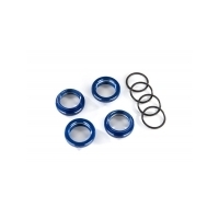 TRAXXAS SPRING RETAINER (ADJUSTER), BLUE-ANOD ALUM GT-MAXX SHOCKS (4) (ASSEMBLED WITH O-RING) - 38-8968X