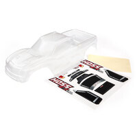 TRAXXAS Body, Hoss™ 4X4 (clear, requires painting)/ window, grille, lights decal sheet 38-9011