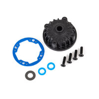 TRAXXAS Housing, center differential/ x-ring gaskets (2)/ 5x10x0.5 PTFE-coated washer (1)/ 2.5x10 CCS (4) 38-9081