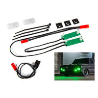 TRAXXAS LED light set, front, complete (green) (includes light harness, power harness, clear lenses (2), zip ties (3)) 38-9496G