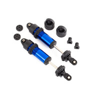 TRAXXAS Shocks, GT-Maxx®, aluminum (blue-anodized) (fully assembled w/o springs) (2) 38-9660