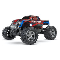 TRAXXAS STAMPEDE 4X4 WITH LED LIGHTS - RED