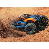 TRAXXAS MAXX 1-10th 4WD Brushless Ready to Run Monster Truck - Orange Body - 39-89076-4ORNG
