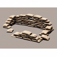 Italeri Plastic Model Kit Sandbags 1:35 - 51-0406S