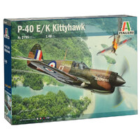 Italeri Plastic Model Kit P-40 E/K Kittyhawk With Australian Decals 1:48 - 51-2795S