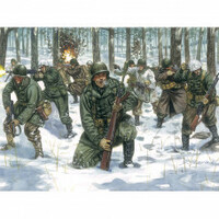 Italeri Plastic Model Kit Wwii- Us Infantry (Winter Uniform) 1:72 - 51-6133S
