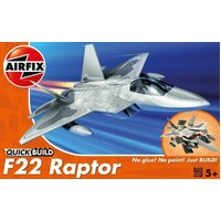 Airfix Plastic Model Kit Quickbuild Lockheed Martin Raptor - 56-J6005