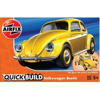 Airfix Plastic Model Kit Quickbuild Vw Beetle - Yellow - 56-J6023