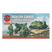 Airfix Plastic Model Kit BREN GUN CARRIER & 6PDR AT GUN 1:76 SCALE