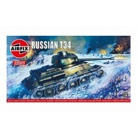 Airfix Plastic Model Kit Russian T-34 Tank 1:76 - 58-01316V