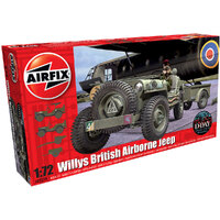Airfix Plastic Model Kit Willys Jeep, Trailer & Howitzer 1:72 - 58-02339