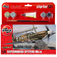 Airfix Plastic Model Kit Starter Set Spitfire Mk1A 1:72 - 58-55100