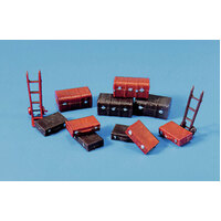 Modelscene Trunks (4), Suitcases (6) & Trolley sack Truck (2) - 66-5062