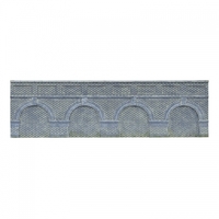 HORNBY LOW LEVEL ARCHED RETAINING WALLS X2 (ENGINEERS BLUE BRICK)