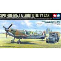 TAMIYA 1/48 Supermarine Spitfire Mk.I & Light Utility Car Set - 25211