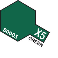 TAMIYA X-5 Green Enamel Paint Gloss 10ml - 75-T80005