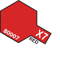 TAMIYA X-7 RED Enamel Paint Gloss 10ml - 75-T80007