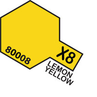 TAMIYA X-8 Lemon Yellow Enamel Paint Gloss 10ml - 75-T80008