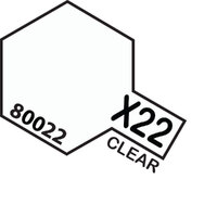 TAMIYA X-22 Clear Enamel Paint Gloss 10ml - 75-T80022
