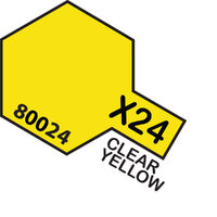 TAMIYA X-24 Clear Yellow Enamel Paint Gloss 10ml - 75-T80024