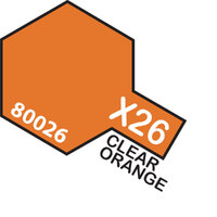 TAMIYA X-26 Clear Orange Enamel Paint Gloss 10ml - 75-T80026