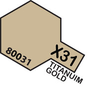 TAMIYA X-31 Titanium Gold Enamel Paint Gloss 10ml - 75-T80031