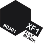 TAMIYA XF-1 FLAT BLACK Enamel Paint Flat 10ml - 75-T80301