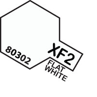 TAMIYA XF-2 FLAT WHITE Enamel Paint Flat 10ml - 75-T80302