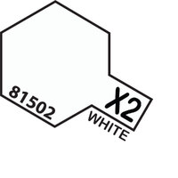 TAMIYA Mini X-2 White Acrylic Gloss Paint 10ml - 75-T81502
