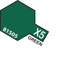 TAMIYA Mini X-5 Green Acrylic Gloss Paint 10ml - 75-T81505