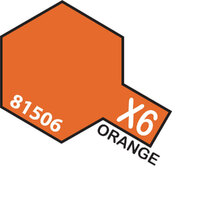 TAMIYA Mini X-6 Orange Acrylic Gloss Paint 10ml - 75-T81506