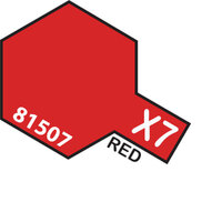 TAMIYA Mini X-7 Red Acrylic Gloss Paint 10ml - 75-T81507