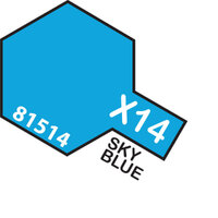 TAMIYA Mini X-14 Sky Blue Acrylic Gloss Paint 10ml - 75-T81514