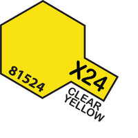 TAMIYA Mini X-24 Clear Yellow Acrylic Gloss Paint 10ml - 75-T81524