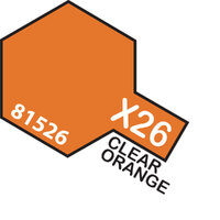 TAMIYA Mini X-26 Clear Orange Acrylic Gloss Paint 10ml - 75-T81526