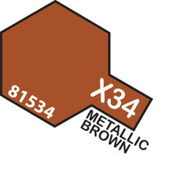 TAMIYA Mini X-34 Metal. Brown Acrylic Gloss Paint 10ml - 75-T81534