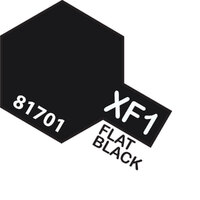 TAMIYA Mini XF-1 Flat Black Acrylic Flat Paint 10ml - 75-T81701