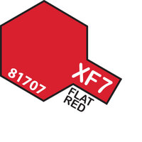 TAMIYA Mini XF-7 Flat Red Acrylic Flat Paint 10ml Paint Pot - 75-T81707