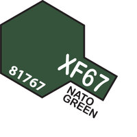 TAMIYA Mini XF-67 Nato Green Acrylic Flat Paint 10ml - 75-T81767
