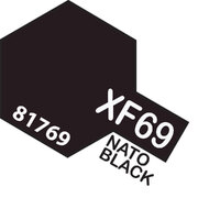 TAMIYA Mini XF-69 Nato Black Acrylic Flat Paint 10ml - 75-T81769